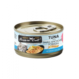 Fussie Cat - 極品肉汁系列主食罐 - 吞拿魚 + 小鯷魚 - 70g x 1箱 (24罐)